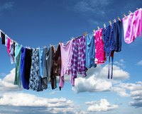 An image of clothes hanging outside.