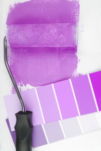 Lighter pink tints are created by adding more white paint.