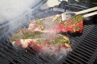 Use less sugar in your spice rub when cooking over an open flame.