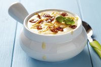 Rich, thick potato soup makes a satisfying meal