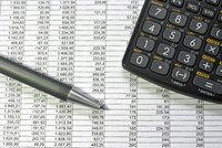 Balance sheet with calculator