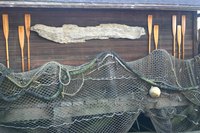 Used boat oars have built-in shabby-chic appeal.