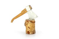 Look at images of real axes for the right ax head shape.