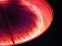 Burner on a cermic cooktop.