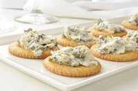 Buttery Ritz crackers provide the perfect complement to boldy flavored spinach dips.