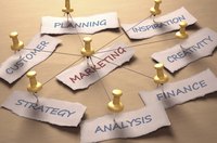 A close-up of a tangible business flow chart.