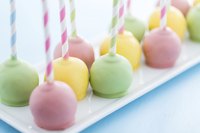 Use colored candy melts to make pastel-colored cake pops.