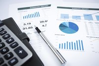 Close-up of business analysis data