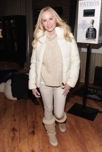 Eloise DeJoria sports a white puffy winter jacket.