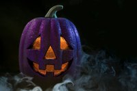 Glitter can be used on real or fake, carved or uncarved pumpkins.