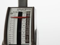 A letter scale closeup.