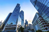 Large buildings in Hong Kong