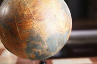 Globes can come in many different color schemes; you can make your landforms green or various colors.
