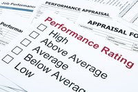 A performance review on a table.