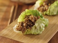 Small lettuce leaves work better for bite-sized cups.