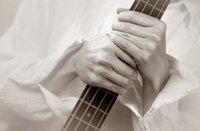 A folk singer costume is a novel approach at a party.