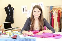 An image of a woman sewing.
