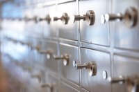 Image of a safe deposit box at a bank.