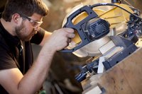 Miter saws lock at common angles.