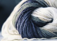 close-up of staple yarn
