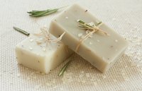 Natural handmade soap with salts