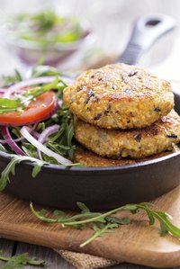 Order a veggie burger without the bun for a low-carb lunch.