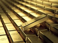 Stacks of gold bars