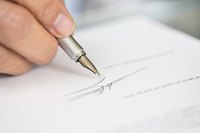 Signing for someone else is legal only if you're authorized to do so.