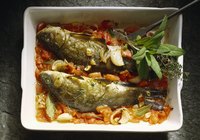 Baked fish with Indian spices is an easy, tasty entree.