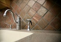 A backsplash is usually tiled.