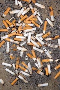 Cigarette ends are among the commonest types of litter.