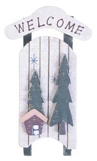 Spruce up a vintage sled with new paint and festive decorations.