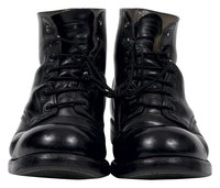 Wax keeps leather boots shining and in good health.
