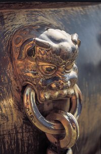 Darkening brass gives an antique feel