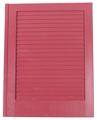 A louvered shutter gives privacy but allows air to flow easily.