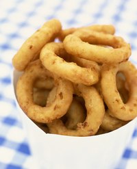 Onion rings are often made with beer batter.