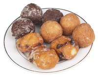 Cake mix makes baking doughnut holes easier.