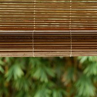 Cut down standard size bamboo blinds to get a custom fit for smaller windows.