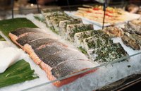 Fish for sale at a market.