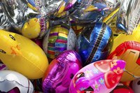 Mylar or foil balloons make a celebration.