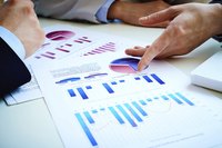 Close-up of marketing data