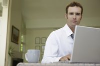 Man working on a laptop
