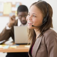 A businesswoman on the phone.