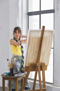 Use gesso to recycle an old painted canvas.