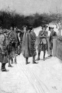 The typical Colonial dress consisted of a coat, trousers, stockings and the distinquishable tricorn hat.
