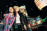 Three women are out on the town.