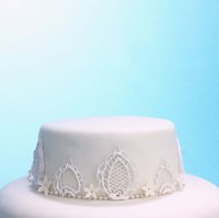 Modeling chocolate is too soft for intricate work like lace.