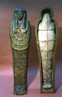 Use an image of a real mummy case as inspiration.