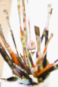 Renew your old paintbrushes instead of buying new ones.