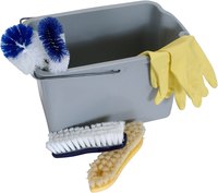 Break out your cleaning kit and a few items from the kitchen to tackle dirty baseboards.